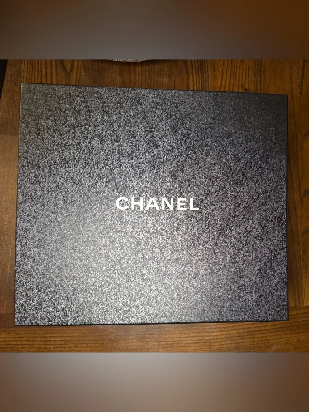 CHANEL black empty large shoe box for storage or gifts